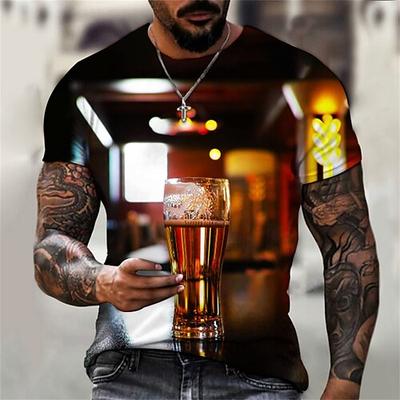 Oktoberfest Bayerisch Bier T-Shirt-Ärmel Anime Grafik T-shirt Für Paar Herren Damen Erwachsene 3D-Druck Casual Image