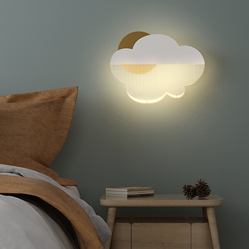 Lightinthebox Ed Wandleuchte Nachttischleuchte Wolkendesign niedliches modernes Schlafzimmer Kinderzimmer Eisenwandleuchte 220–240 V 2 x 6 W Image