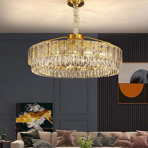 60 cm Kristall Kronleuchter LED Pendelleuchte Laterne Desgin Kronleuchter Metall galvanisiert LED 110-120 V 220-240 V. Image