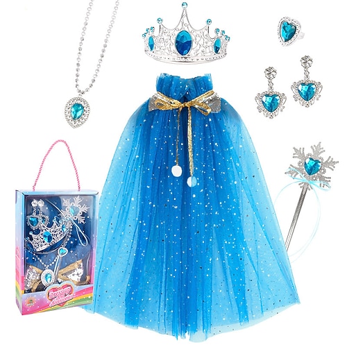 Hexenmärchen Zauberstab Feenstab Prinzessin Mädchen Geburtstagsgeschenk Krone Halskette Schmuckset Spielzeug Geschenke für Mädchen im Alter von 4–6 Jahren