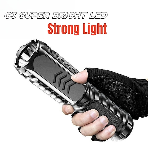 Multifunktionale wiederaufladbare Taschenlampe, helle LED, 500 m, Mini-tragbare, langlebige, blendende Mini-Taschenlampe mit großer Reichweite Image