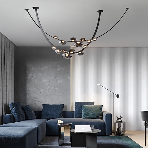 7-Licht 300 cm Einzigartiges Design Pendelleuchten PVC Glas Lackierte Oberflächen Modern 110-120V 220-240V Image