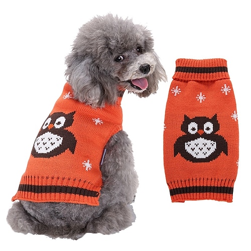 Hund Katze Pullover Jumper Mode Party Winter Warm Atmungsaktiv Weich Waschbar Bequem Outdoor Halloween Alltagstauglich Hundebekleidung for Bichon Frise Zwergspitz Baby Haustier Papillon Klein Image