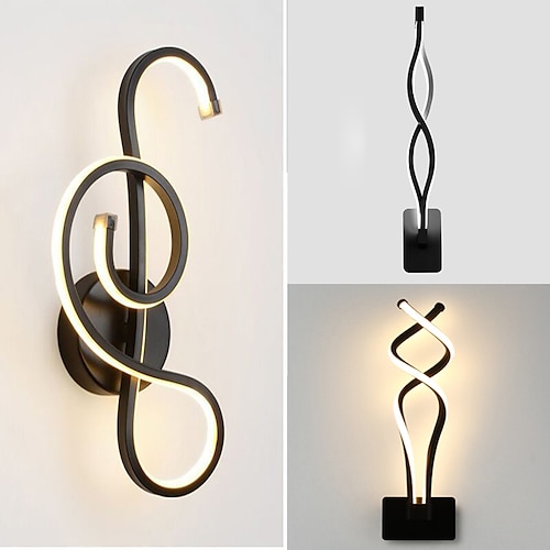 Lightinthebox LED Wandleuchte moderne einfache Dekoration kreative Wandleuchte LED Hotel Schlafzimmer Nachttischlampe nordisches Wohnzimmer Flur Flur Wandleuchte AC220V Image