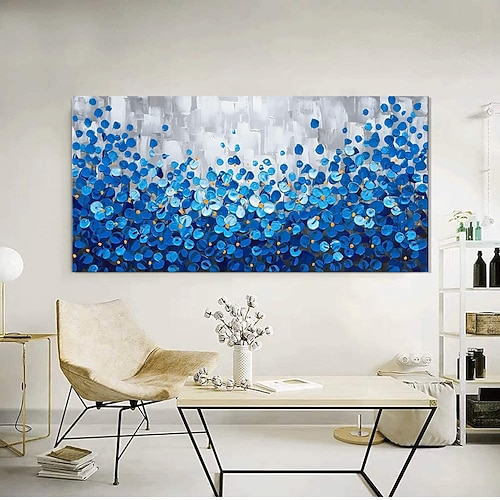 Hang-Ölgemälde Handgemalte Horizontal Blumenmuster / Botanisch Modern Ohne Innenrahmen (ohne Rahmen) Image