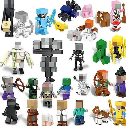 29 Teile/satz Minecraft Block Spielzeug Figuren Ziegel Spielzeug Desktop Dekoration Ornament