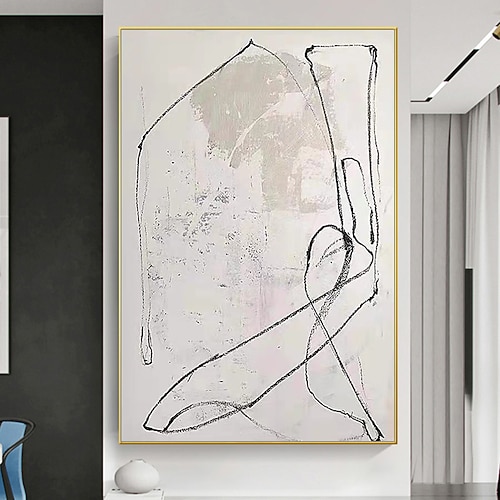 Mintura handgemachte abstrakte Ölgemälde auf Leinwand, Wandkunst, Dekoration, modernes Bild für Heimdekoration, gerolltes, rahmenloses, ungedehntes Gemälde Image