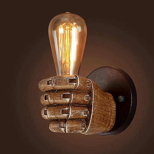 Lightinthebox antike Kunstharz-Faust-Wandleuchte, europäische Bar, Restaurant, Café, dekorative Wandleuchte, linke Hand, rechte Hand, Wandleuchte, Weihnachtsdekoration, AC110 V, AC220 V Image