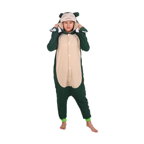 Karneval Cartoon Gruppenkostüm Nachtwäsche Tragbarer Decken-Hoodie Karnevalskostüm Snorlax Pyjamas-Einteiler Kigurumi-Pyjamas Lustiges Kostüm Für Erwachsene Männer und Frauen Karneval Karikatur Image