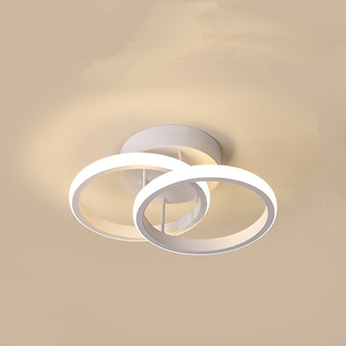 1-flammig 24cm LED Deckenleuchte rundes Design einfache Ring Flurlampe Aluminium für Schlafzimmerlampe Gästezimmer Balkon 110-120/220-240 22w Image