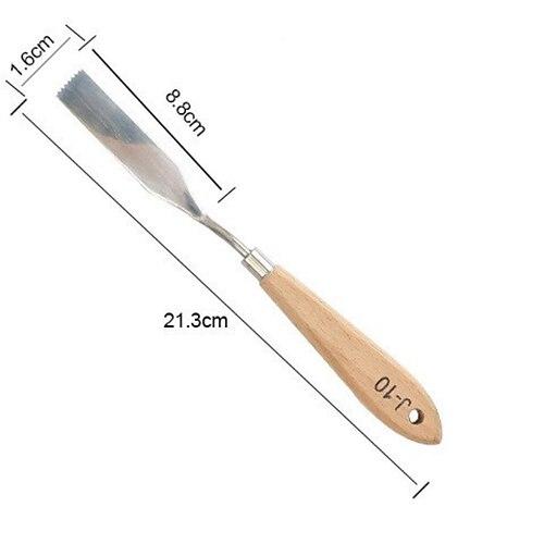 1-teiliges Malmesser mit Holzgriff, Edelstahl-Palettenmesser-Set, Ölgemälde, Metallmesser, Farbmischschaber