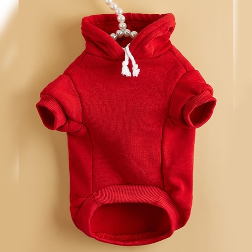 Hund Katze Kapuzensweatshirt Sport Outdoor Lässig Winter Warm Atmungsaktiv Weich Waschbar Bequem Outdoor Alltagstauglich Hundebekleidung for Bichon Frise Zwergspitz Baby Haustier Papillon Klein Image