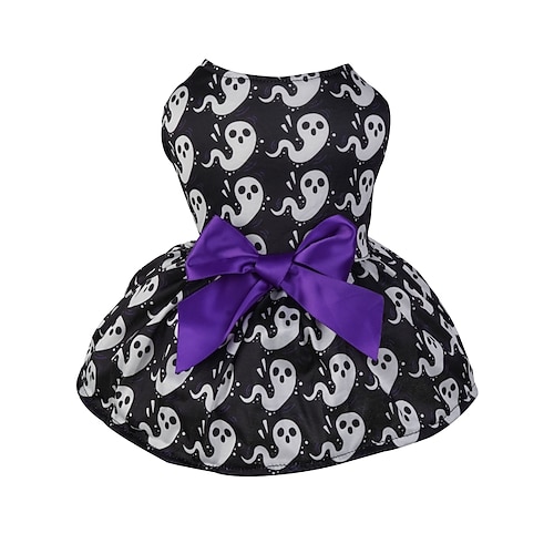 Hund Katze Kleid Mode Party Wasserdicht Atmungsaktiv Weich Waschbar Bequem Party Halloween Alltagstauglich Festival Hundebekleidung for Bichon Frise Zwergspitz Baby Haustier Papillon Klein Image