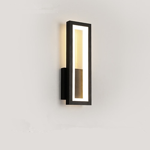 Lightinthebox 1-Licht 32 cm kreative LED-Wandleuchten, rechteckiges Design, Wandleuchten, modernes Wohnzimmer, Büro, Aluminium-Wandleuchte, IP65, 220–240 V, 16 W Image