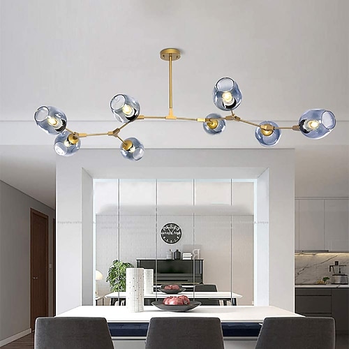 5-Licht 6-Licht 7-Licht 125-180 cm Sputnik Design Cluster-Design Pendelleuchten Aluminium Glas Sputnik Neuartige Galvanisierung Modern 110-120V 220-240V Image