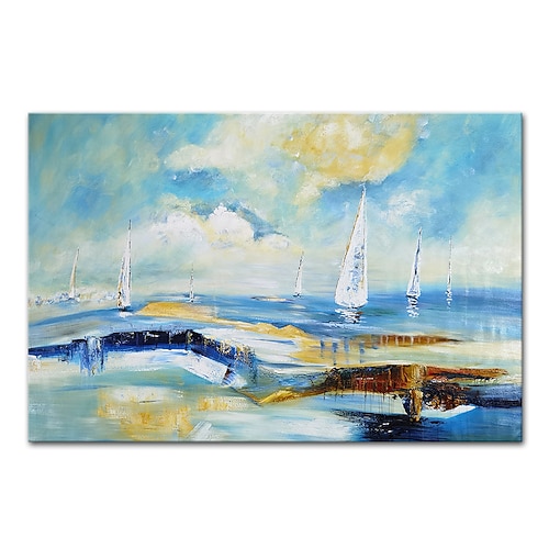 Mintura handgefertigte abstrakte Ölgemälde auf Leinwand, Wandkunst, Dekoration, modernes Bild für Wohnkultur, gerolltes, rahmenloses, ungedehntes Gemälde Image