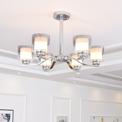 led pendelleuchte 53/68/82/95 cm geometrische formen kronleuchter metall moderner stil sputnik lackierte oberflächen modern 220-240v Image