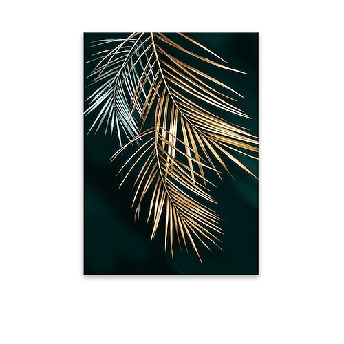 wandkunst leinwanddrucke malerei kunstwerk bild floral botanisch gold dekoration dcor gerollte leinwand kein rahmen ungerahmt ungedehnt Image