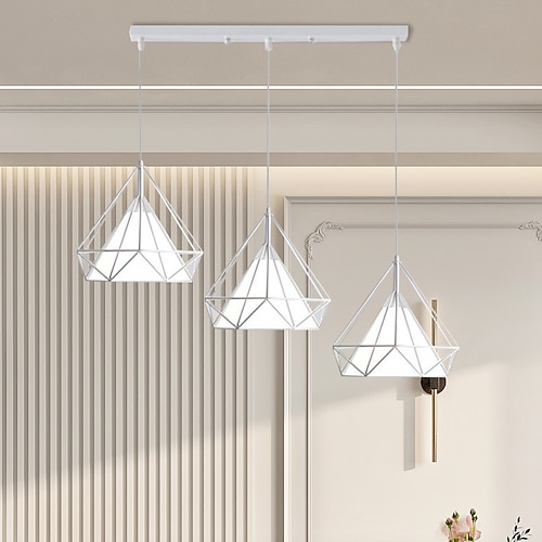 LED Pendelleuchte 60 cm 3-flammig Sputnik Design Kronleuchter für Esszimmer Schlafzimmer Pendelleuchten Industrielackierung 110-240V Image