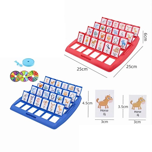 Rate mal wer ich bin Kartenspiel Puzzle Spielzeuge Logisches Denken Erraten Charakterspiele Eltern-Kind Interaktion Schach- und Kartenspiel Spielzeuge Weihnachtsgeschenk