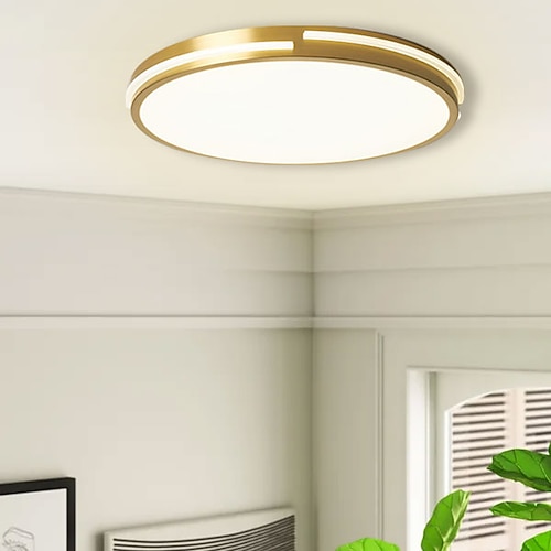 LED-Deckenleuchte Kreis rundes Design 50 cm Einbauleuchten Kupfer für Wohnzimmer 110-240V Image