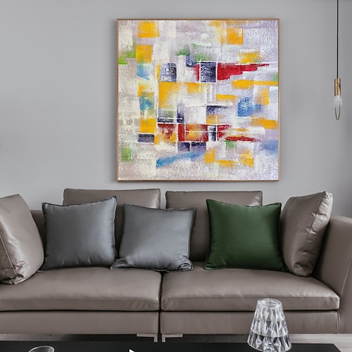 Ölgemälde, handgefertigt, handgemalt, Wandkunst, abstrakte Leinwand, Heimdekoration, gespannter Rahmen, fertig zum Aufhängen Image