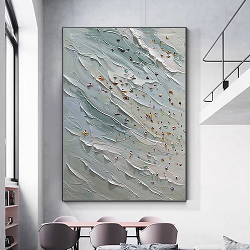 Hang-Ölgemälde Handgemalte Vertikal Abstrakt Landschaft Modern Ohne Innenrahmen (ohne Rahmen) Image