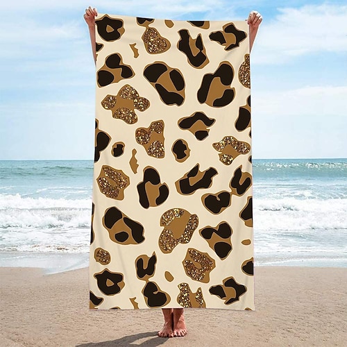 Strandtuch für Erwachsene, Männer, Frauen, Kinder, sandfreies Strandtuch, schnell trocknende Mikrofaser, leicht, übergroßes Poolhandtuch, super saugfähig, personalisierte Handtücher Image