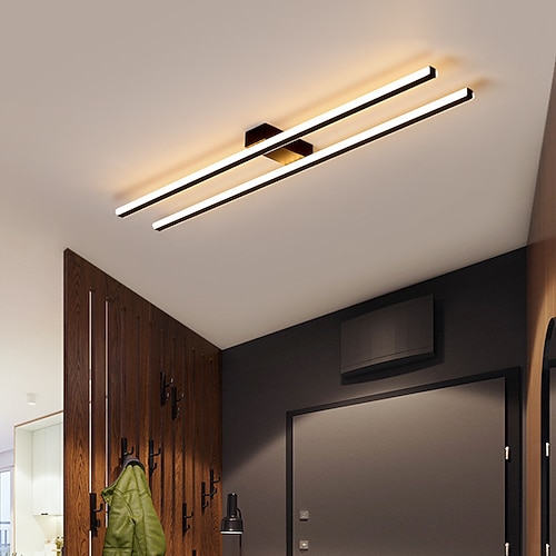 LED-Deckenleuchte, 3 Farben, 48/58/78 cm, Liniendesign, geometrische Formen, Deckenleuchten, LED-Deckenleuchte, geeignet für Flur, Schlafzimmer, Flur, 110–240 V Image