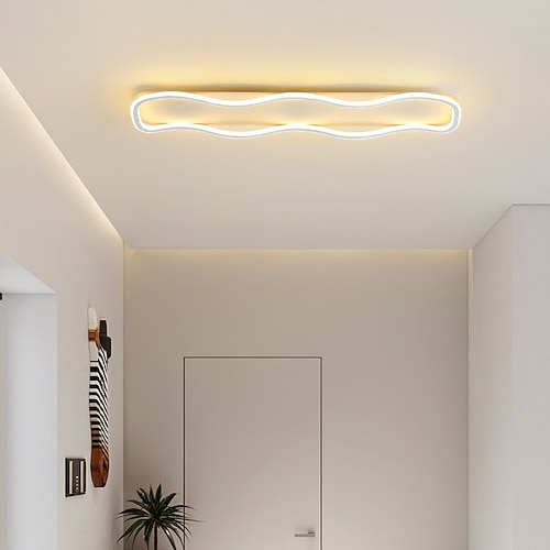 LED-Deckenleuchte, dimmbar, 60 cm, 80 cm, 100 cm, Design, Acryl-Metall-Deckenleuchten für Wohnzimmer, Büro, 110–240 V Image