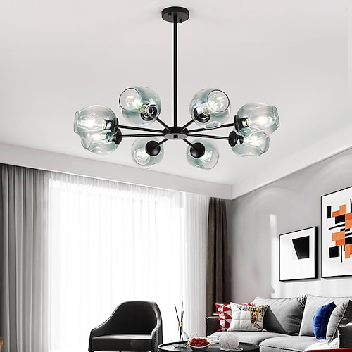 6-Licht 8-Licht 75-90-120 cm Sputnik Design Globus Design Kronleuchter Aluminium Glas Künsterlischer Stil Kugel Geometrisch Galvanisierung LED Nordischer Stil 110-120V 220-240V Image