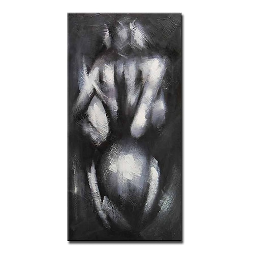 Mintura handgefertigtes Ölgemälde auf Leinwand, Wandkunst, Dekoration, modernes abstraktes Stadtlandschaftsbild für Wohnkultur, gerolltes, rahmenloses, ungedehntes Gemälde Image