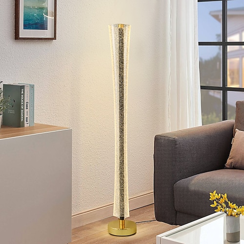 schöne Taillenkurve Acryl-Stehlampe 46,8 Zoll 58,5 Zoll einfache einfache Acryl-Stehlampe mit Schalterstecker für Schlafzimmer, Wohnzimmer, Arbeitszimmer, Büro, leerer Raum Image