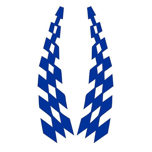 4 Stück modische Rennwagen-Aufkleber, karierte Flagge, Autozubehör, wasserfester Vinyl-Aufkleber Image