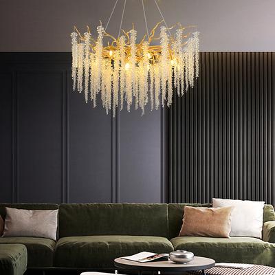 60 cm Pendant Lantern Design Chandelier LED Pendant Light Crystal Aluminum Painted Finishes Modern