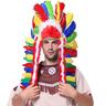 CARNIVAL Wild Man Prop Party Decoration Cosplay Headwear Indian Feather Colored Chieftain Indigenous Feather Necklace