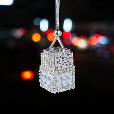 FYAUTOPER Car diamond piece perfume pendant Car diamond creative perfume bottle Car pendant rearview mirror Car hanging empty bottle