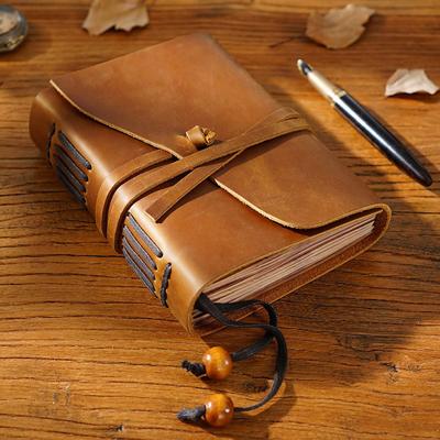 Vintage Leather Journal, Retro Leather bound Notebook, Handmade Writing Notebook Business/Travel