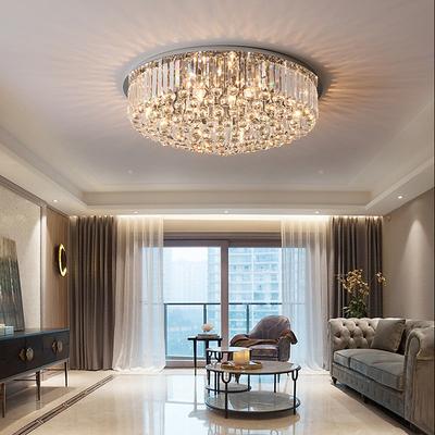 Light luxury crystal ceiling lamp modern simple living room lamp master bedroom atmosphere new lamp package