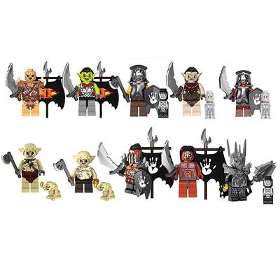 10 Pcs The TV and movie series The Lord of the Rings Half Orcs Strong Orcs Goblin Sauron Assembling Building Blocks and Human Zombies