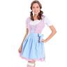 Oktoberfest Traditional German Beer Girl Costume Dirndl Blouse Trachtenkleider Apron 3PCS Munich Bavarian Costume