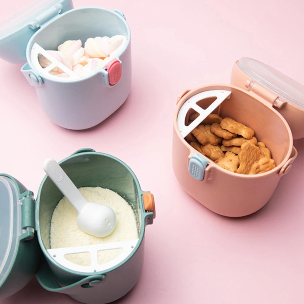 Tragbare Baby Lebensmittel Lagerung Box BPA FREI Formel Spender Cartoon Infant Milch Pulver Box Kleinkind Snacks Tasse Container Image