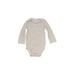 Just One You Made by Carter's Short Sleeve Onesie: Ivory Stripes Bottoms - Size 12 Month