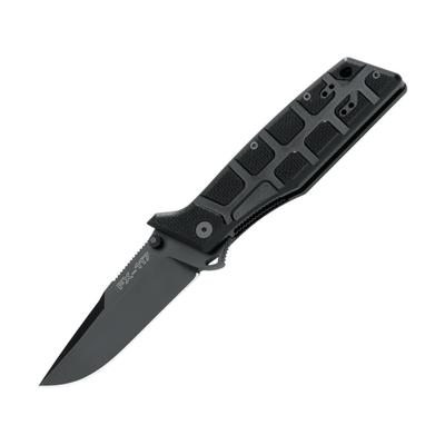 Fox N.E.R.O. Nighthawk Linerlock Folding Knife 3.75" black finish Bohler N690 stainless blade Black G10 handle 01FX117T