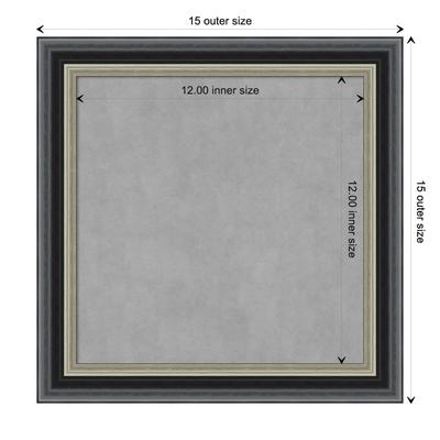Amanti Art Theo Black Silver Framed Magnetic Board