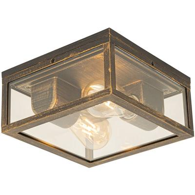 Vintage Deckenleuchte Antikgold IP44 2-flammig - Charlois Image
