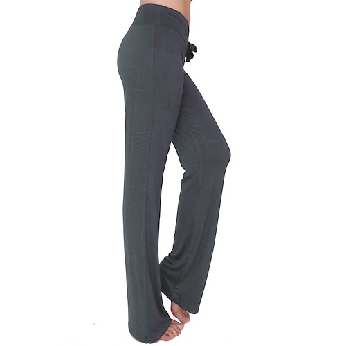 Hose mit weitem Bein für Damen Kordelzug Atmungsaktiv Rasche Trocknung Feuchtigkeitsabsorbierend Zumba Yoga Fitness Unten Weiß Schwarz Grün Hauptstadt Übergröße Sportkleidung elastisch Lockere Image