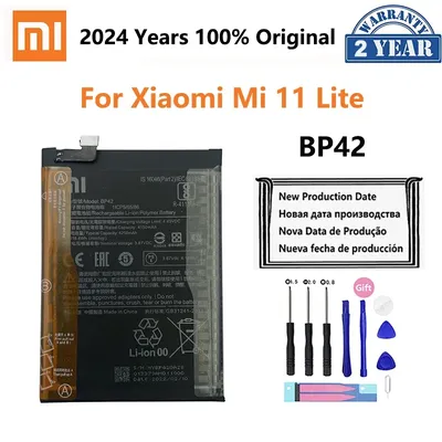 100% Original BP42 4250mAh Phone Battery For Xiaomi Mi 11 Lite Mi11 11Lite Mobile Phone Replacement Batteries Bateria
