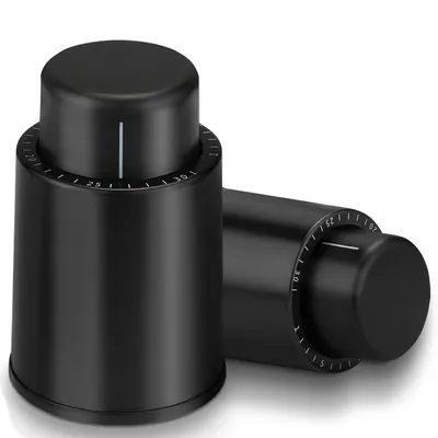 Vacuum Wine Preserver with Time Scale Record, Wine Bottle Stoppers, Reusable Wine Stoppers,Wine Savers Vacuum Pump Corks