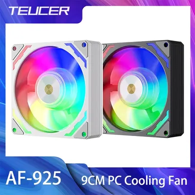 TEUCER AF-925 ARGB PC Fan PC Radiator Cooling Fan 92mm ITX Computer Case Fans 9cm Chassis Fan 800-2200RPM
